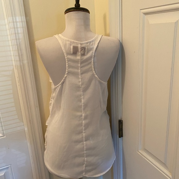 SO White Chiffon tiered Ruffle Tank size M - Picture 3 of 6